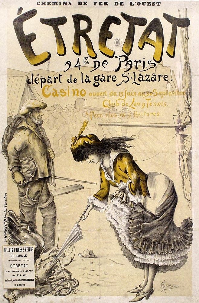 Affiche d'Etretat des Chemins de fer de l'Ouest