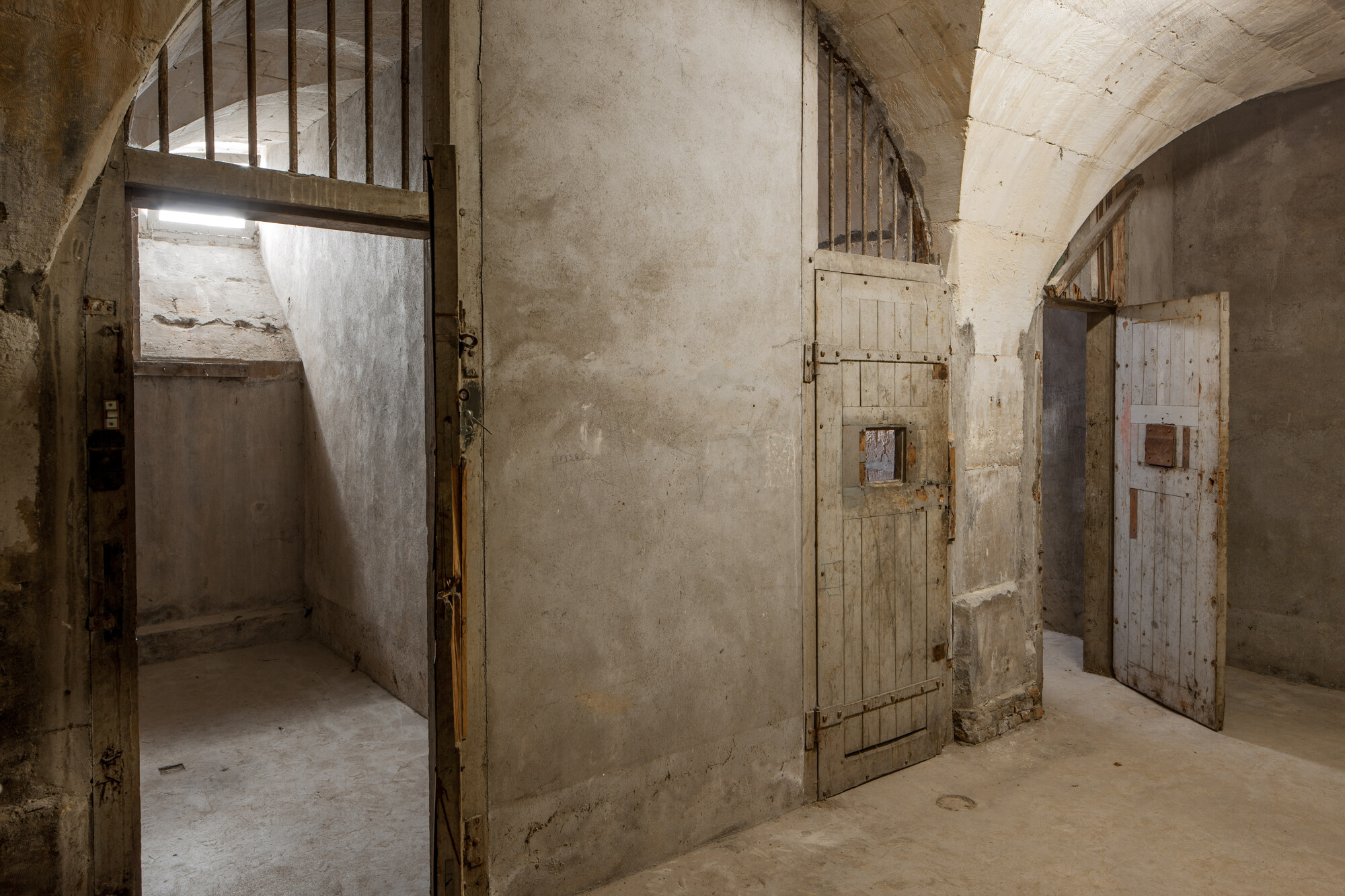Photo d'une vue d'ensemble des cahots dans l'aile sud de l'Abbaye aux Dames