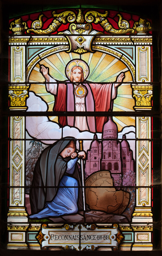 L'un des deux ex-voto à Vignats, Calvados, atelier Henri Mazuet (vers 1920). 