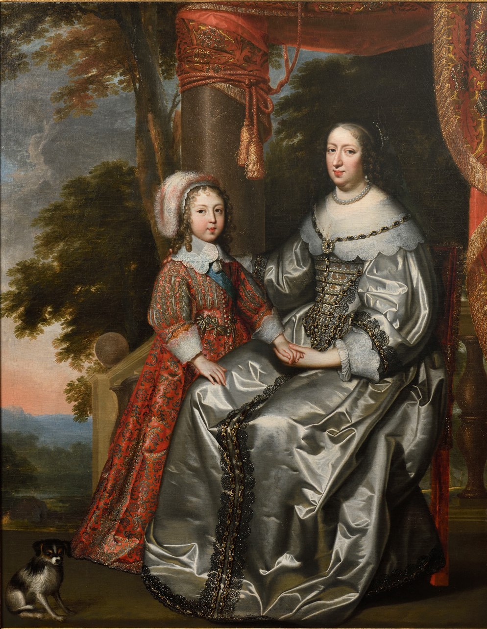 Portrait d’Anne d’Autriche, régente de France (1601-1666) et de son fils Louis XIV (1638-1715)