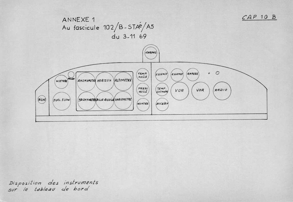 Planche principale du tableau de bord du CAP 10B