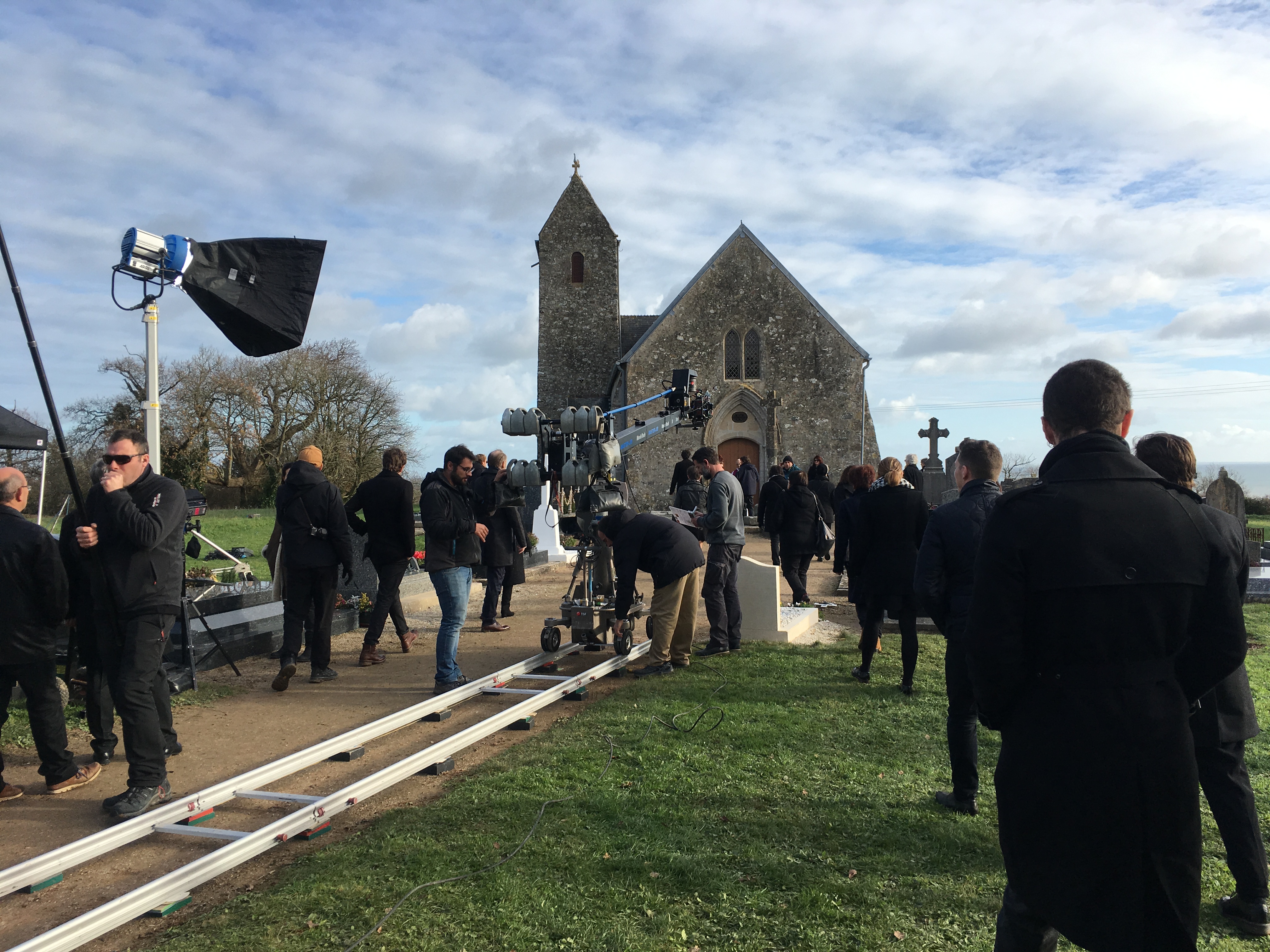 Image d'un tournage dans le Cotentin