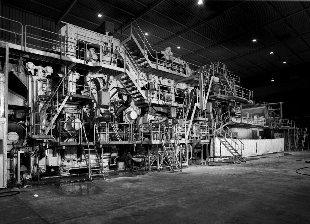 machine à papier couché, dite machine 4 ; 