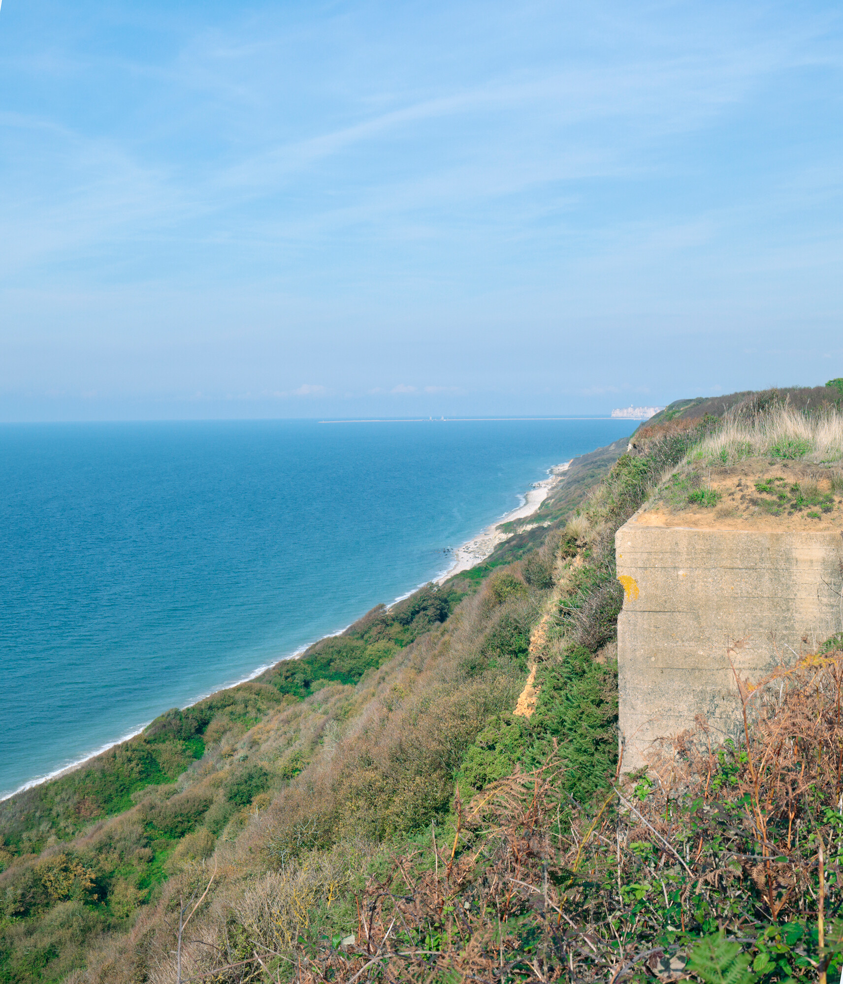 Vestige du poste de tir de la batterie, vue en direction du nord (2025).