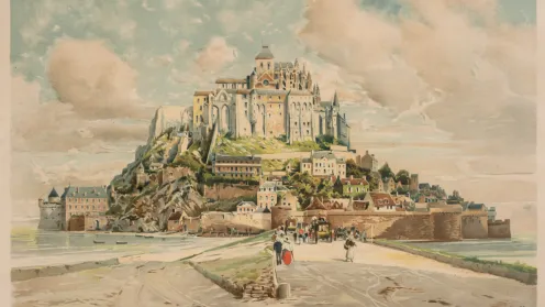 Vue du Mont Saint-Michel depuis la digue