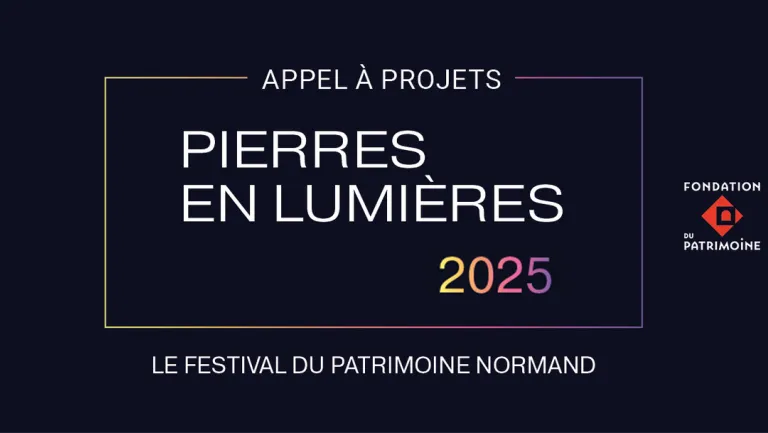affiche de l'appel à projets Pierres en lumières 2025
