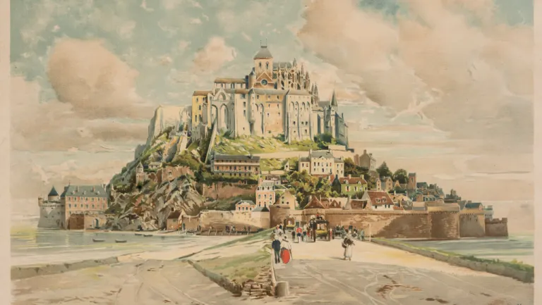 Vue du Mont Saint-Michel depuis la digue