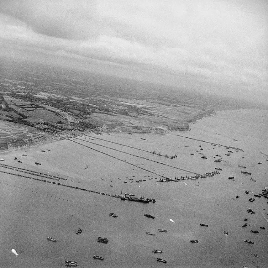 Photo du port Winston, juin 1944.