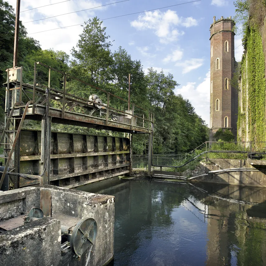 Vannage d'alimentation de la centrale hydroélectrique. Filature Levavasseur.